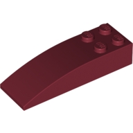 Lego kostka (kostička) 6x2 zakulacená nahoře, tmavě červená (6030327, 4283127)